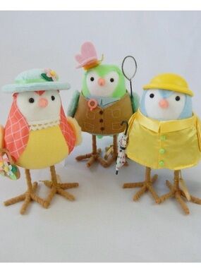 Set 3 Target Spritz Easter Birds Spring 2022 Primrose Zipp Splash Raincoat Felt